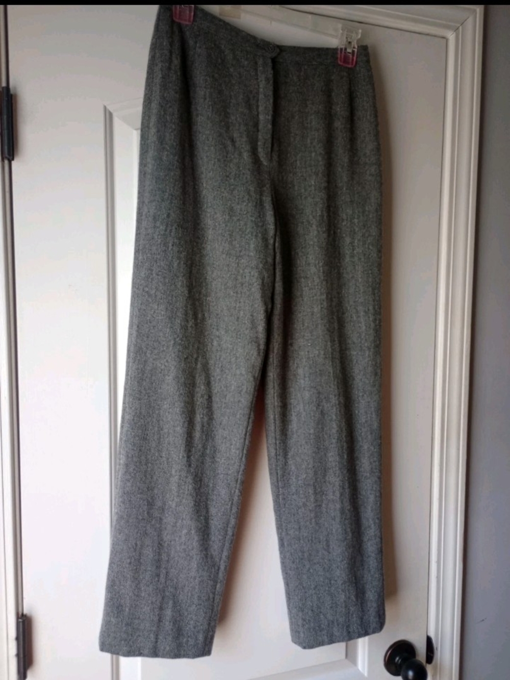 Personal Peptites Vintage Womens 100%  Wool Lined Gray Dress Pant Preppy Chic